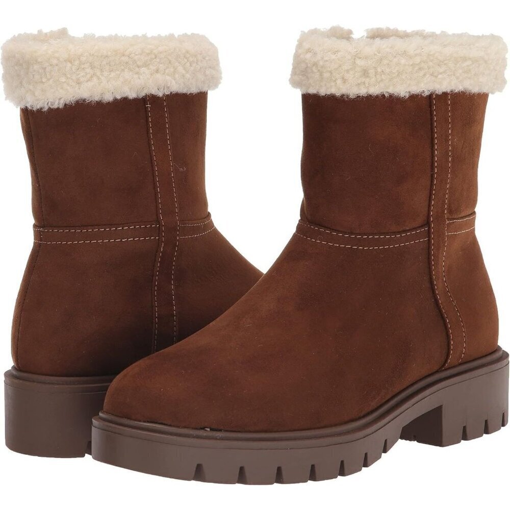 XOXO Espirt Women's Ariana Fashion Boot Block Heel Size 7.5 Walnut New - Picture 5 of 8